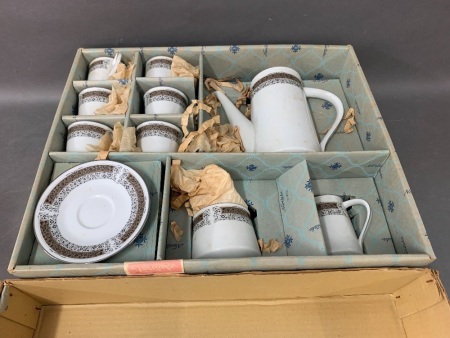 Vintage 17 Piece Noritake Coffee Set Unused in Original Box