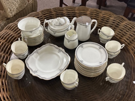 12 Piece Paracon Fine Bone China Tea Set - Made in England - Inc Teapot etc - incomplete