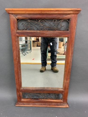 Timber & Iron Scrollwork Wall Mirror