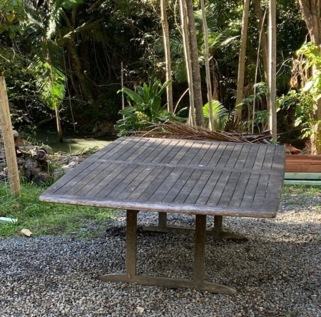 Large Hardwood Outdoor Table