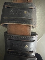 Leather Gun Belt - with Extra Attachments/Gun Holsters - 4