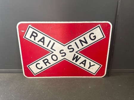 Large Railway Crossing Sign