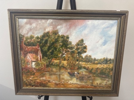 Rural Scene Oil on Board - signed by artist&nbsp;