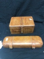 2 Quality Leather Bound Jewellery Cases