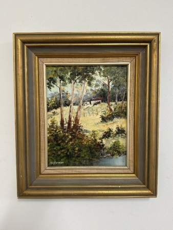 Ray Macminn - Our Australian Bush Oil on Board&nbsp;