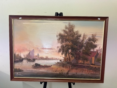 Baillie - Coastal Scene Oil on Canvas