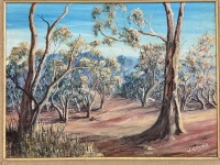 J M Butler - A Bush Road Oil on Canvas - 2