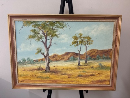 Mountain Landscape Oil on Board