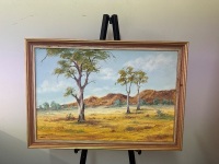 Mountain Landscape Oil on Board - 2
