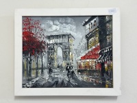 Paris Arc De Triomphe Oil on Canvas - signed left hand corner by artist&nbsp;