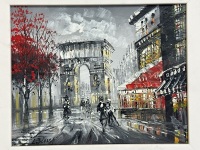 Paris Arc De Triomphe Oil on Canvas - signed left hand corner by artist&nbsp; - 2