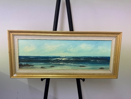Jill Given - Crashing Waves Oil on Board