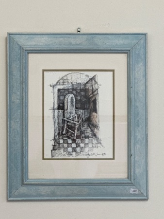 Helene Ohlsson 1997 - Paddo Interior Sketch on Paper