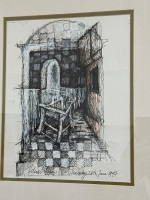 Helene Ohlsson 1997 - Paddo Interior Sketch on Paper - 2