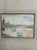 N A Moscrop - 2 Avery Mill & Boats Water Colour - 2