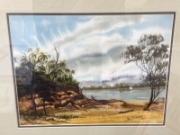 Lee Blacker 1985 - Rocky Shore Watercolour - 2