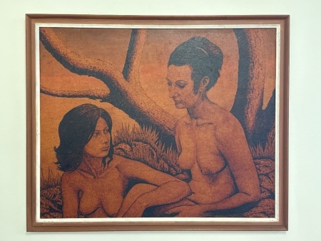 Unique Ladies Looking at Each other Artwork