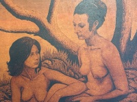 Unique Ladies Looking at Each other Artwork - 2