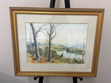 Diane Baldwin - Trees Overlooking the River Watercolour&nbsp;