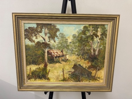 Ray Macminn - Our Australia Bush Oil on Board&nbsp;
