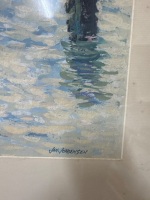 Jan Jorgensen - Humbug Reach Pelicans Pastel on Paper - approx 710L x 920W - 4