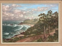 Jeffrey Newman - Ocean and Bush Track Acrylic on Canvas Board - 2