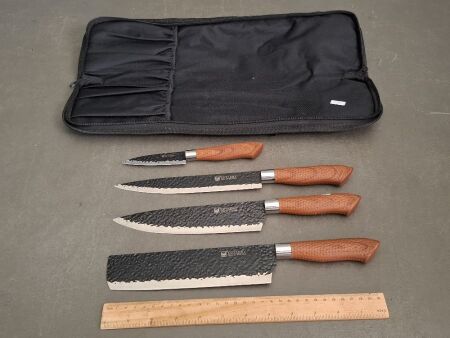 4 Various Sized House of Chefshen Cutlery Knives