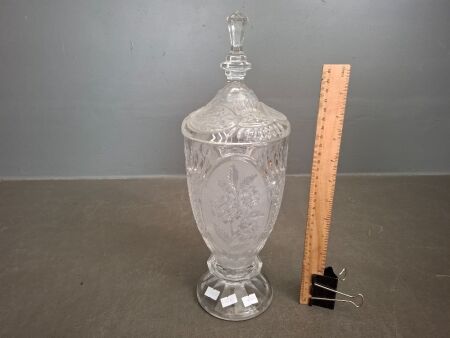 Lead Cut Glass Urn