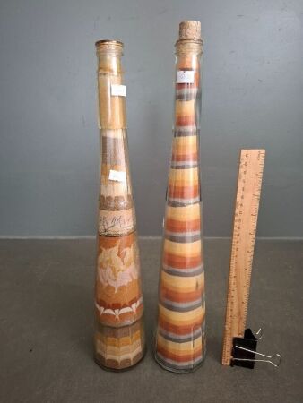 Vintage Sand Art Bottles - Sand from Fraser Island