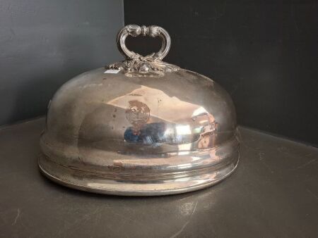 Vintage Silver Plated Food Cloche Dome
