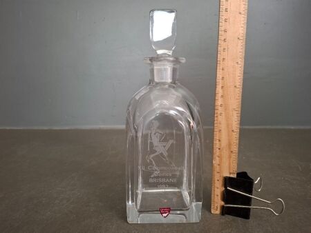 Orrefors Sweden XII Commonwealth Games Brisbane 1982 Crystal Carafe