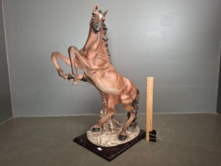 Large Rearing Horse Statue