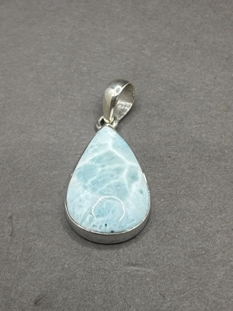 Sterling Silver Pendant with Larimar Gemstone