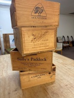 4 Wooden Wine Crates - 2