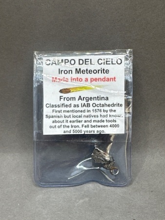 Campo Del Cielo Iron Meteorite - From Argentina - Made into Pendant