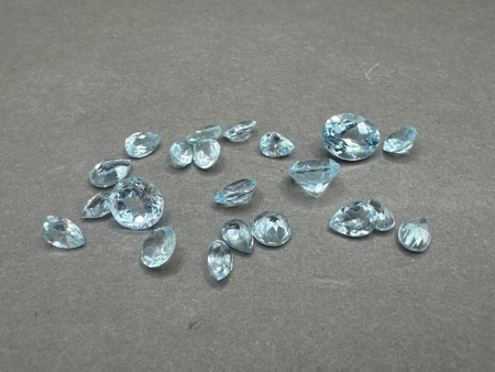 20 Carats of Blue Topaz Gemstone Beads