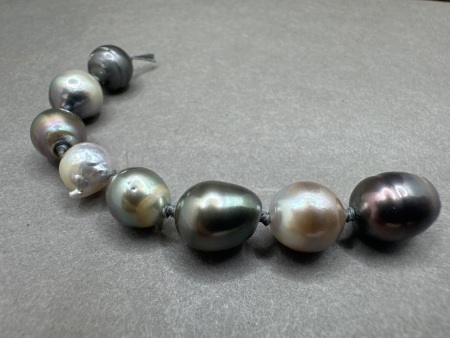 Eight Tahiti Salt Water Pearls