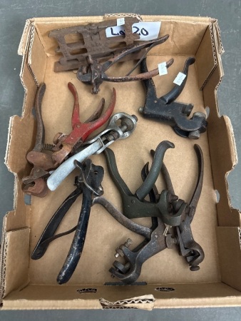 Assorted early saw sets and rakes