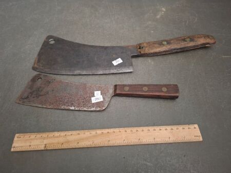 2 meat cleavers