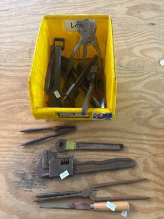 Assorted pliers and wrenches