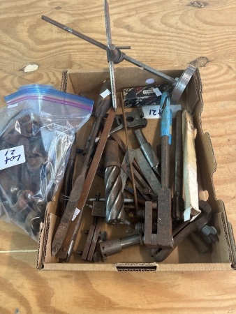 Assorted early saw sets and rakes