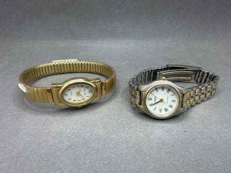 2 Womens Watches - Incs Elite Quartz Watch & Lorus Water Resistant Watch