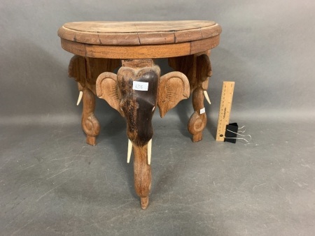 Vintage 3 Legged Elephant Stool