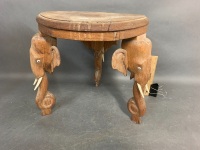 Vintage 3 Legged Elephant Stool - 3