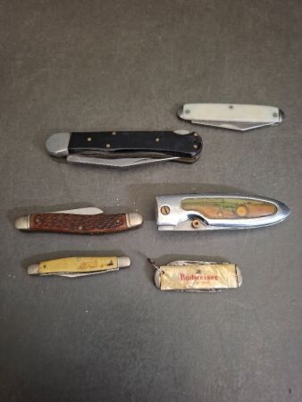 6 Assorted Pocket Knives
