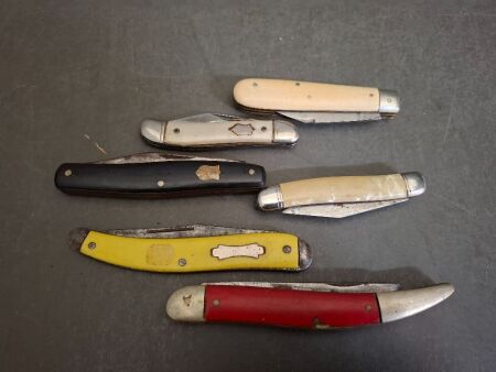 6 Assorted Pocket Knives