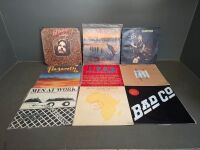 9 Mixed Rock Vinyl Records