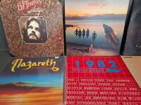 9 Mixed Rock Vinyl Records - 2