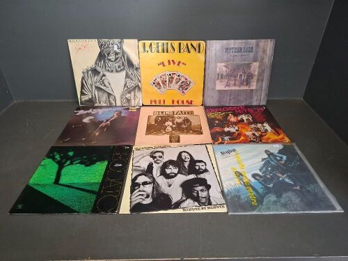 9 Mixed Rock Vinyl Records