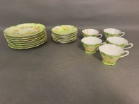 Part Tea Set of Vintage Hand Painted German Porcelain - As Is